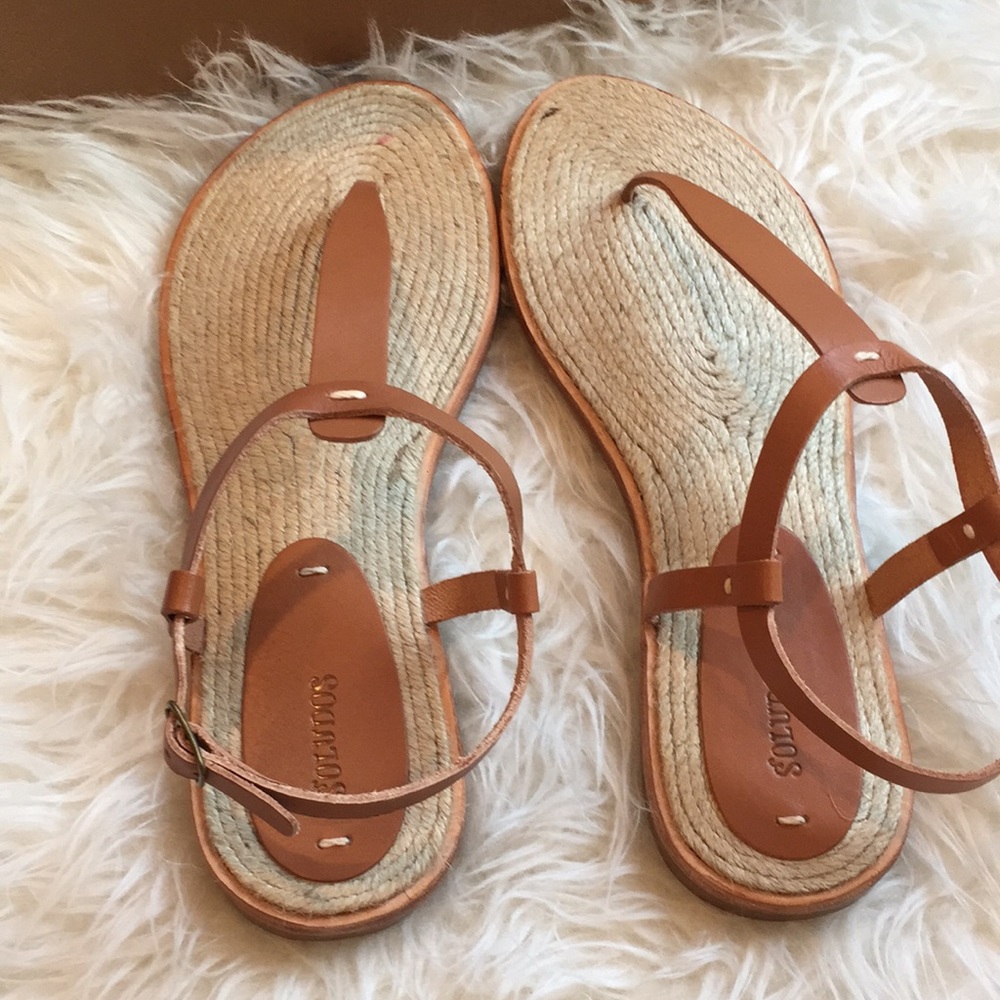 Soludos classic thong leather sandals - Picture 2 of 6